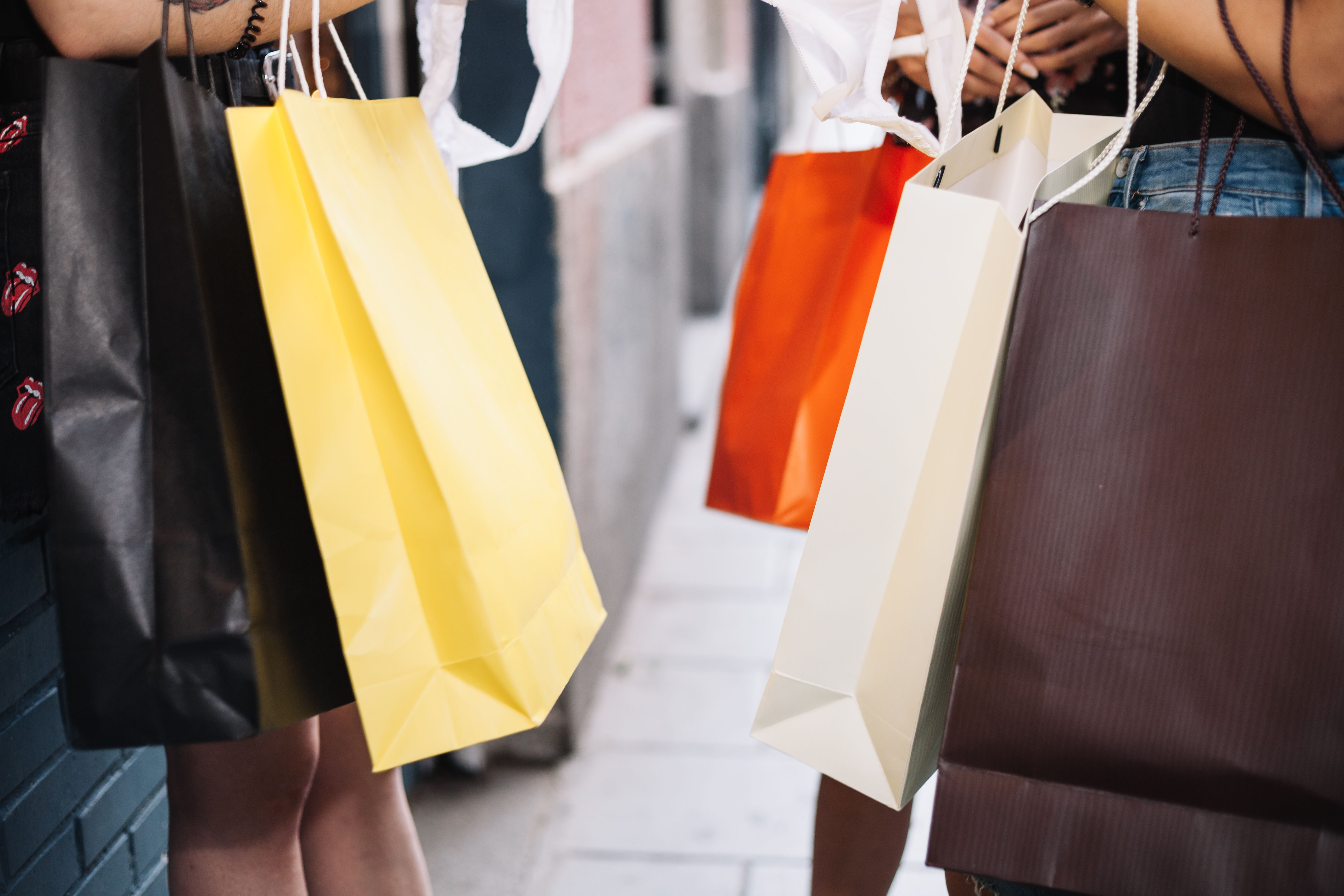 Colorful paper bags